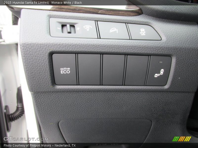 Monaco White / Black 2015 Hyundai Santa Fe Limited