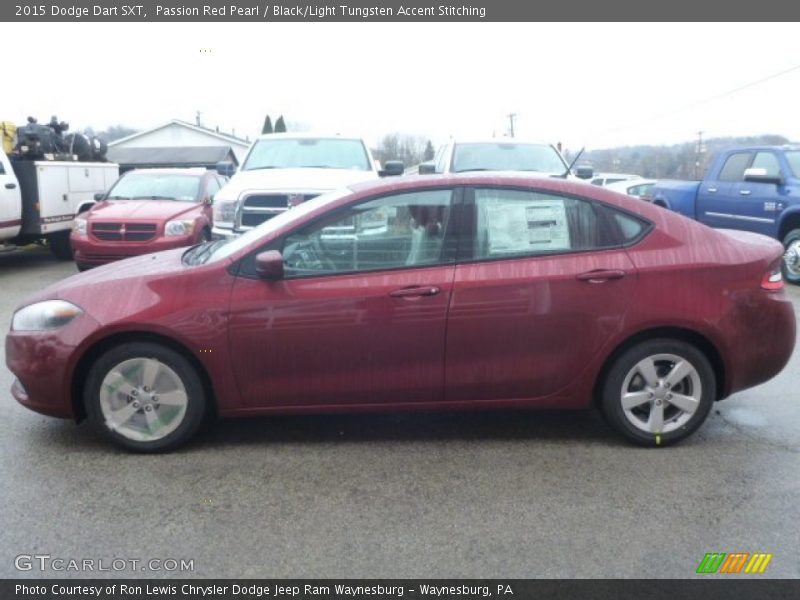 Passion Red Pearl / Black/Light Tungsten Accent Stitching 2015 Dodge Dart SXT
