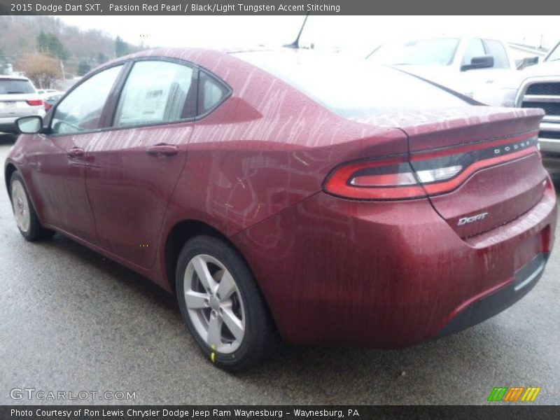 Passion Red Pearl / Black/Light Tungsten Accent Stitching 2015 Dodge Dart SXT