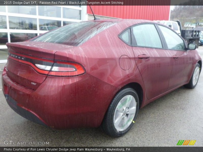 Passion Red Pearl / Black/Light Tungsten Accent Stitching 2015 Dodge Dart SXT