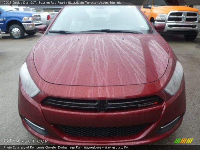 Passion Red Pearl / Black/Light Tungsten Accent Stitching 2015 Dodge Dart SXT