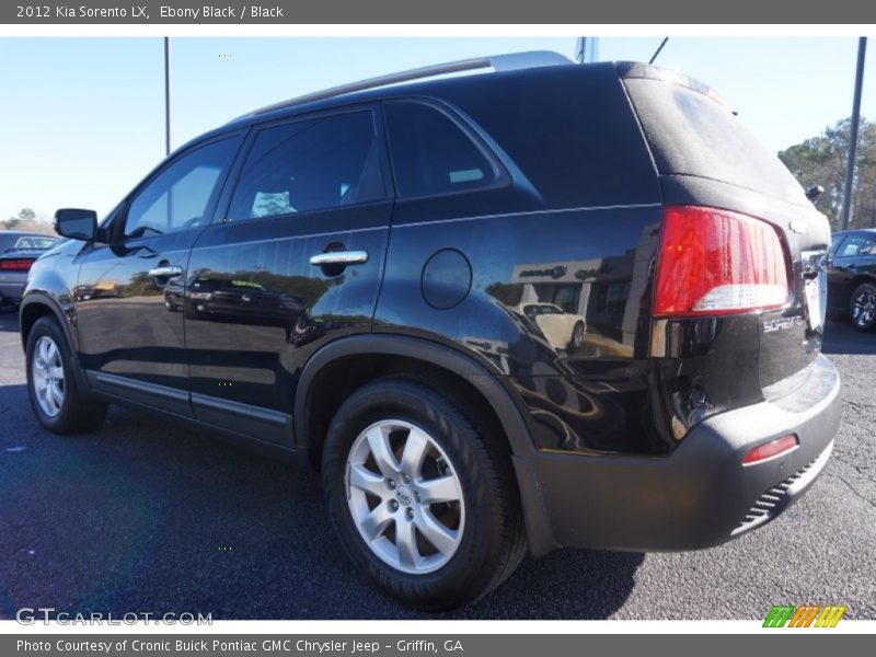 Ebony Black / Black 2012 Kia Sorento LX