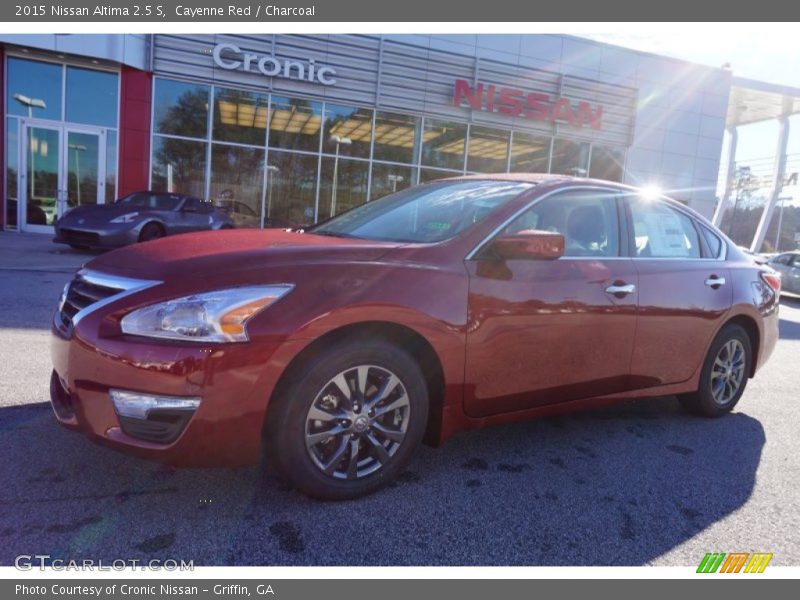 Cayenne Red / Charcoal 2015 Nissan Altima 2.5 S