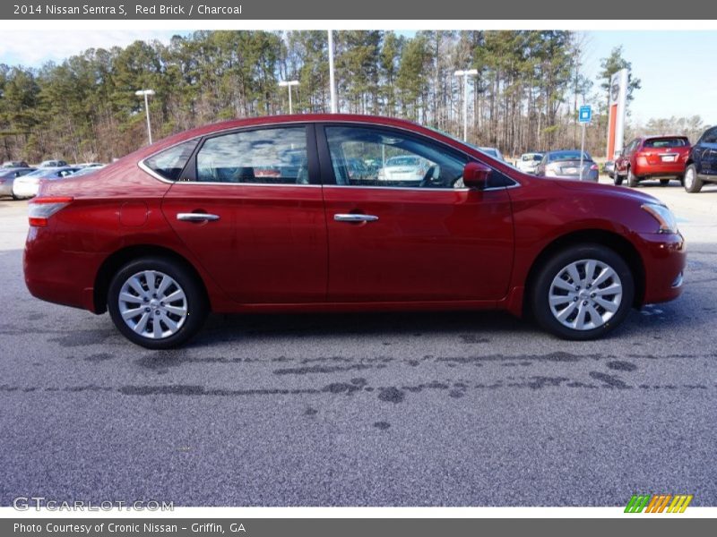 Red Brick / Charcoal 2014 Nissan Sentra S