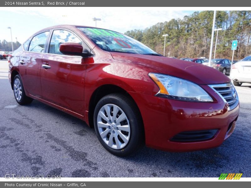 Red Brick / Charcoal 2014 Nissan Sentra S