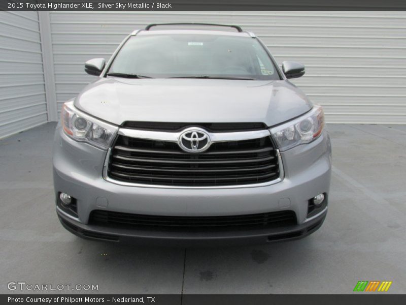 Silver Sky Metallic / Black 2015 Toyota Highlander XLE