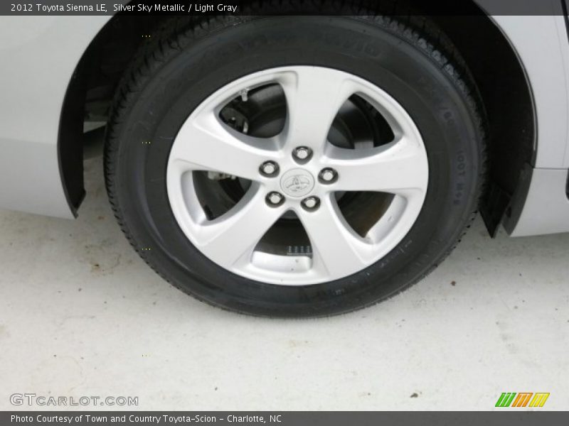 Silver Sky Metallic / Light Gray 2012 Toyota Sienna LE