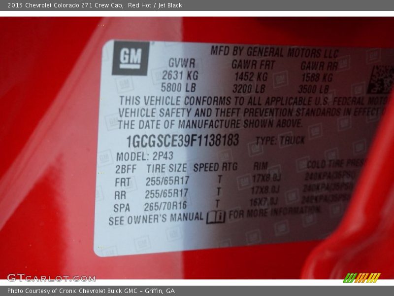 Red Hot / Jet Black 2015 Chevrolet Colorado Z71 Crew Cab