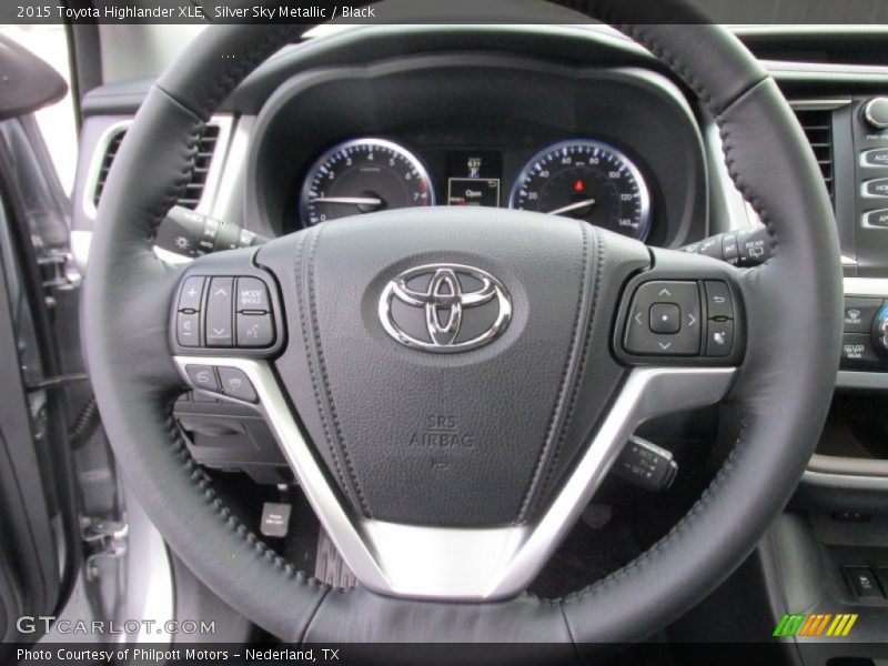 Silver Sky Metallic / Black 2015 Toyota Highlander XLE