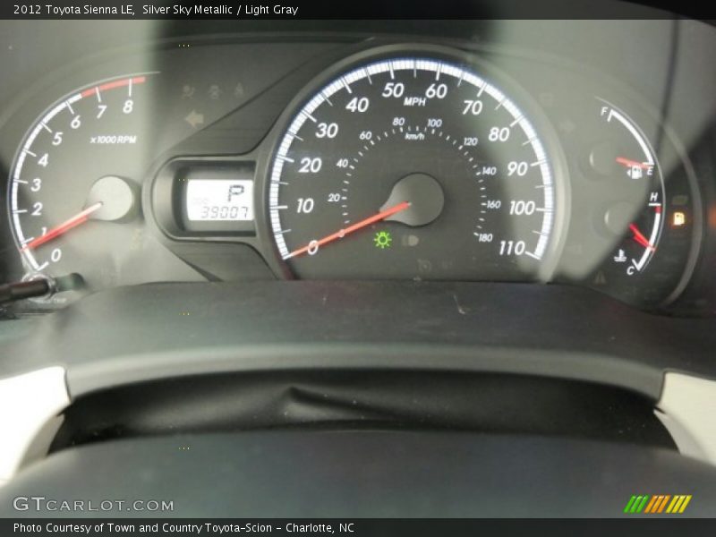 Silver Sky Metallic / Light Gray 2012 Toyota Sienna LE