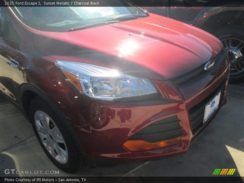 Sunset Metallic / Charcoal Black 2015 Ford Escape S