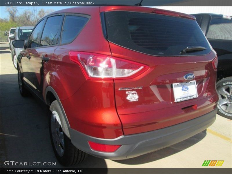 Sunset Metallic / Charcoal Black 2015 Ford Escape S