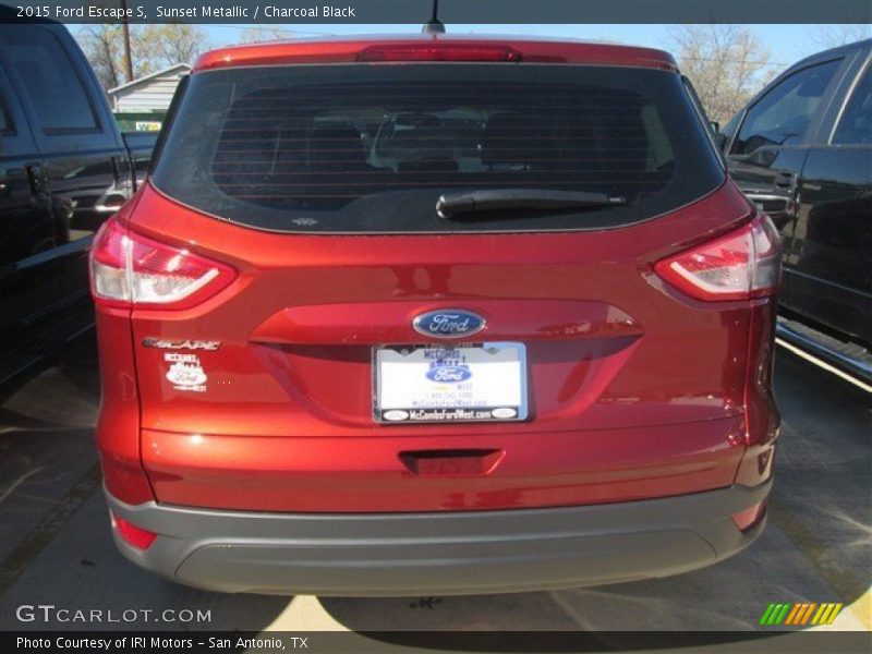 Sunset Metallic / Charcoal Black 2015 Ford Escape S
