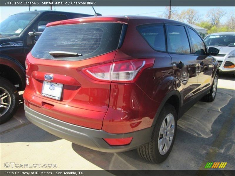 Sunset Metallic / Charcoal Black 2015 Ford Escape S