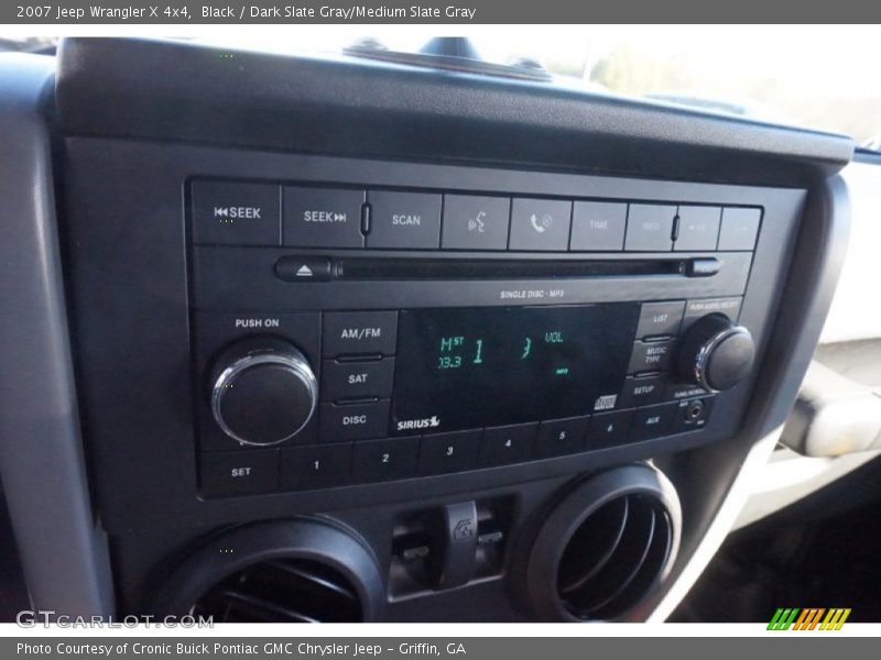Black / Dark Slate Gray/Medium Slate Gray 2007 Jeep Wrangler X 4x4