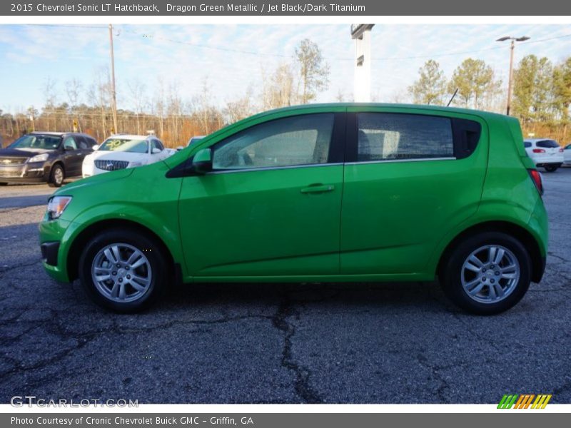Dragon Green Metallic / Jet Black/Dark Titanium 2015 Chevrolet Sonic LT Hatchback