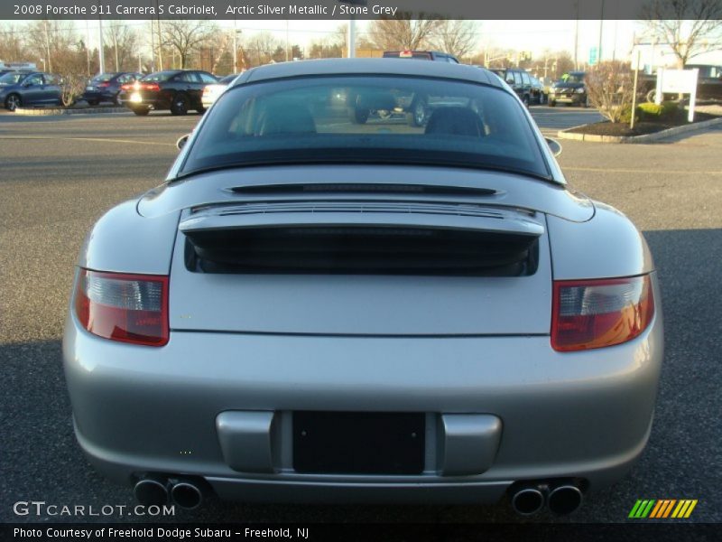 Arctic Silver Metallic / Stone Grey 2008 Porsche 911 Carrera S Cabriolet