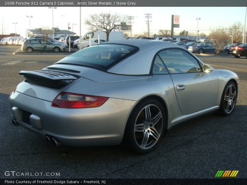 Arctic Silver Metallic / Stone Grey 2008 Porsche 911 Carrera S Cabriolet