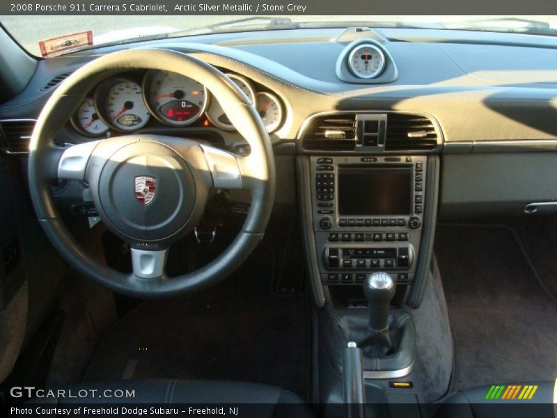 Arctic Silver Metallic / Stone Grey 2008 Porsche 911 Carrera S Cabriolet
