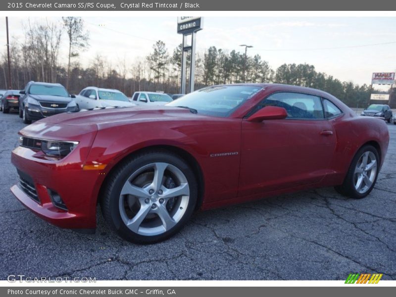 Crystal Red Tintcoat / Black 2015 Chevrolet Camaro SS/RS Coupe