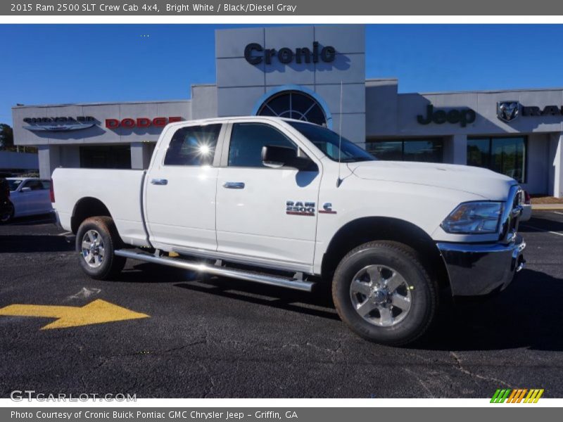 Bright White / Black/Diesel Gray 2015 Ram 2500 SLT Crew Cab 4x4