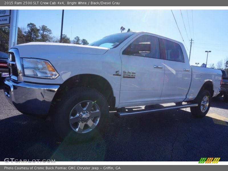 Bright White / Black/Diesel Gray 2015 Ram 2500 SLT Crew Cab 4x4
