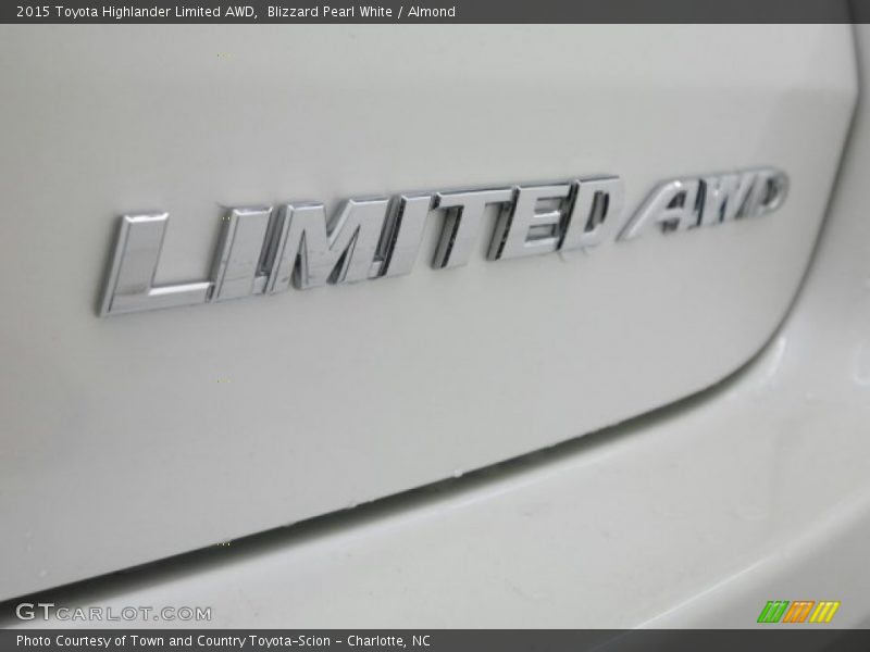 Blizzard Pearl White / Almond 2015 Toyota Highlander Limited AWD
