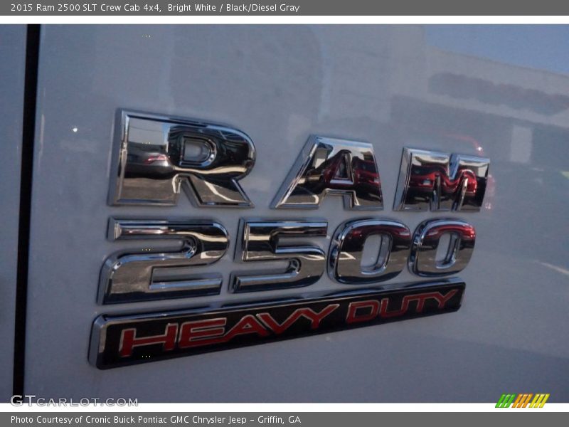 Bright White / Black/Diesel Gray 2015 Ram 2500 SLT Crew Cab 4x4