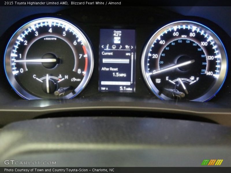 Blizzard Pearl White / Almond 2015 Toyota Highlander Limited AWD