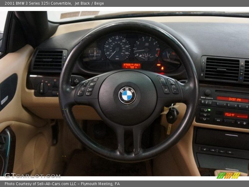 Jet Black / Beige 2001 BMW 3 Series 325i Convertible