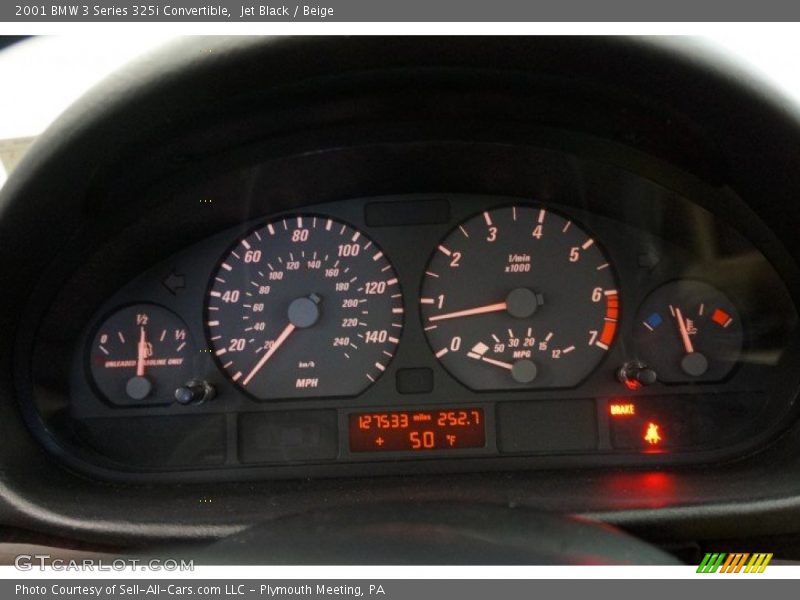 Jet Black / Beige 2001 BMW 3 Series 325i Convertible