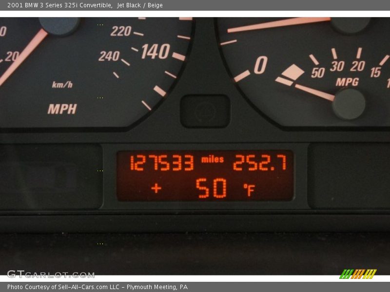 Jet Black / Beige 2001 BMW 3 Series 325i Convertible