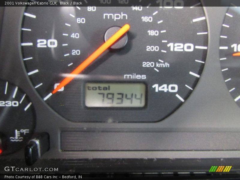 Black / Black 2001 Volkswagen Cabrio GLX