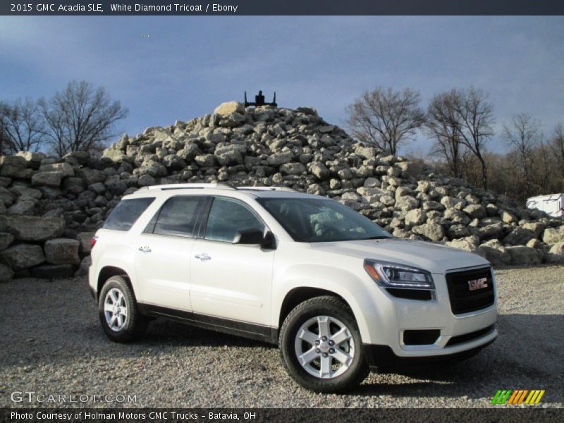 White Diamond Tricoat / Ebony 2015 GMC Acadia SLE