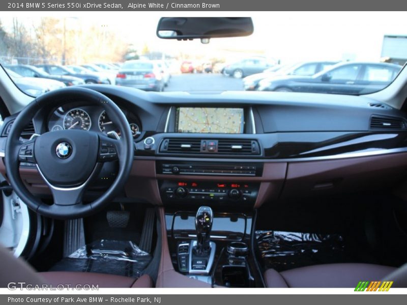 Alpine White / Cinnamon Brown 2014 BMW 5 Series 550i xDrive Sedan