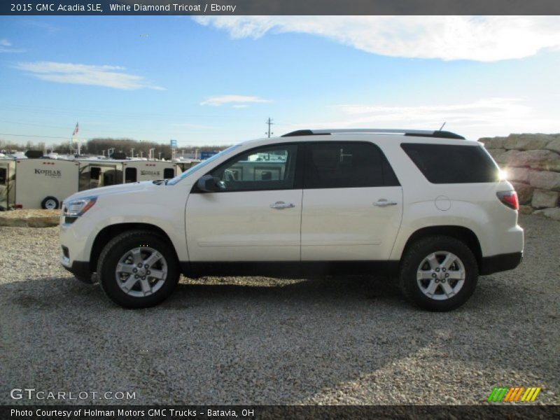 White Diamond Tricoat / Ebony 2015 GMC Acadia SLE