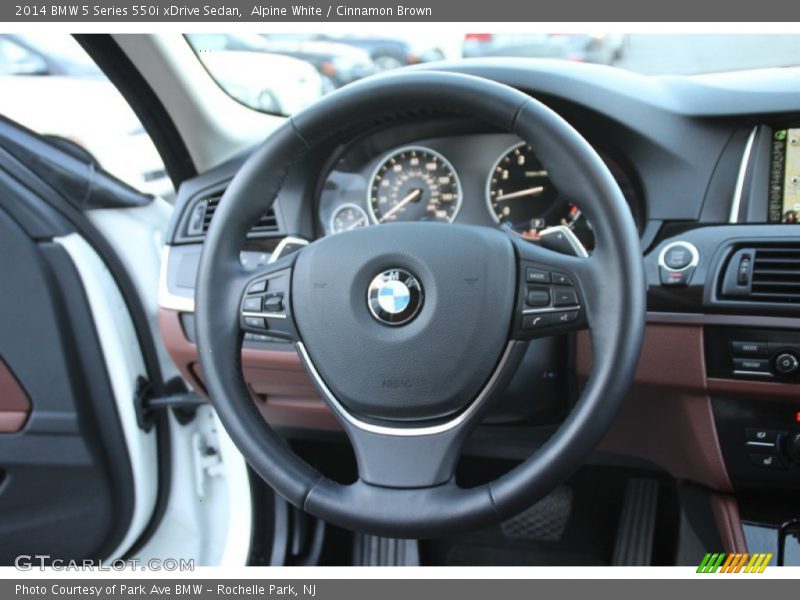 Alpine White / Cinnamon Brown 2014 BMW 5 Series 550i xDrive Sedan