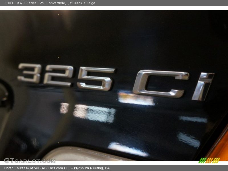 Jet Black / Beige 2001 BMW 3 Series 325i Convertible