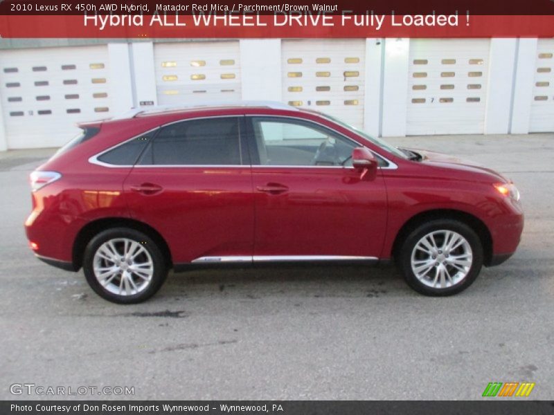 Matador Red Mica / Parchment/Brown Walnut 2010 Lexus RX 450h AWD Hybrid