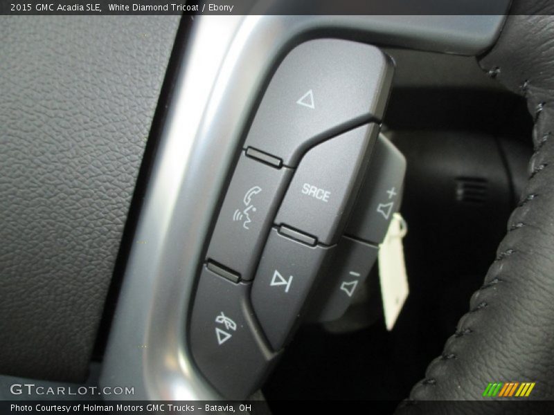 White Diamond Tricoat / Ebony 2015 GMC Acadia SLE