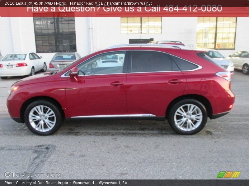 Matador Red Mica / Parchment/Brown Walnut 2010 Lexus RX 450h AWD Hybrid