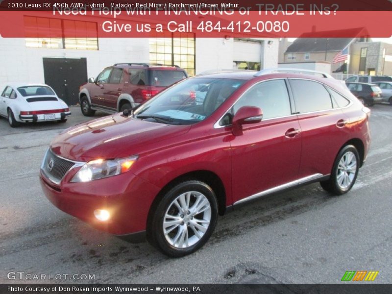 Matador Red Mica / Parchment/Brown Walnut 2010 Lexus RX 450h AWD Hybrid