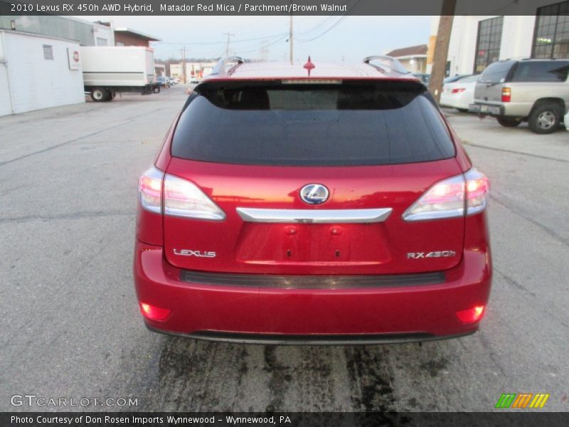 Matador Red Mica / Parchment/Brown Walnut 2010 Lexus RX 450h AWD Hybrid