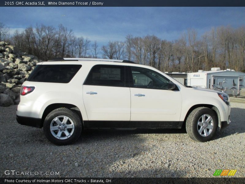 White Diamond Tricoat / Ebony 2015 GMC Acadia SLE