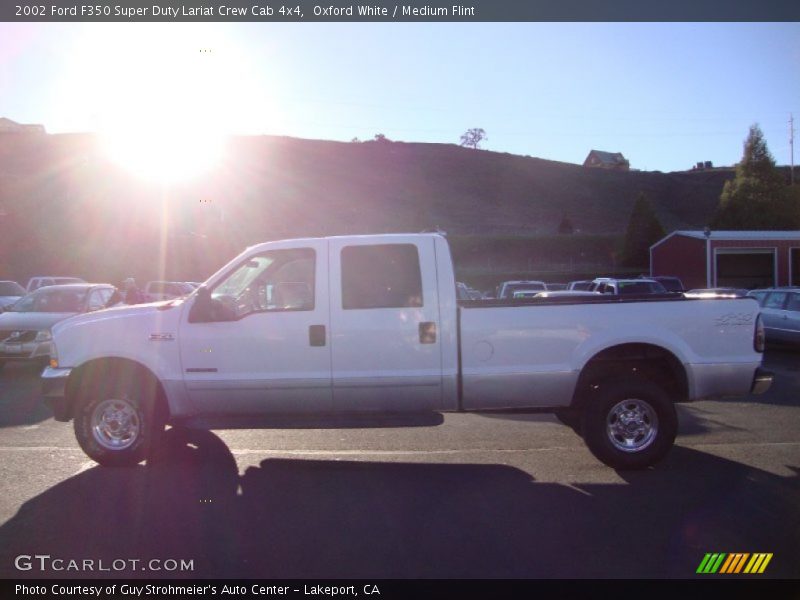 Oxford White / Medium Flint 2002 Ford F350 Super Duty Lariat Crew Cab 4x4