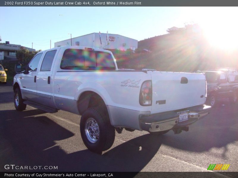 Oxford White / Medium Flint 2002 Ford F350 Super Duty Lariat Crew Cab 4x4
