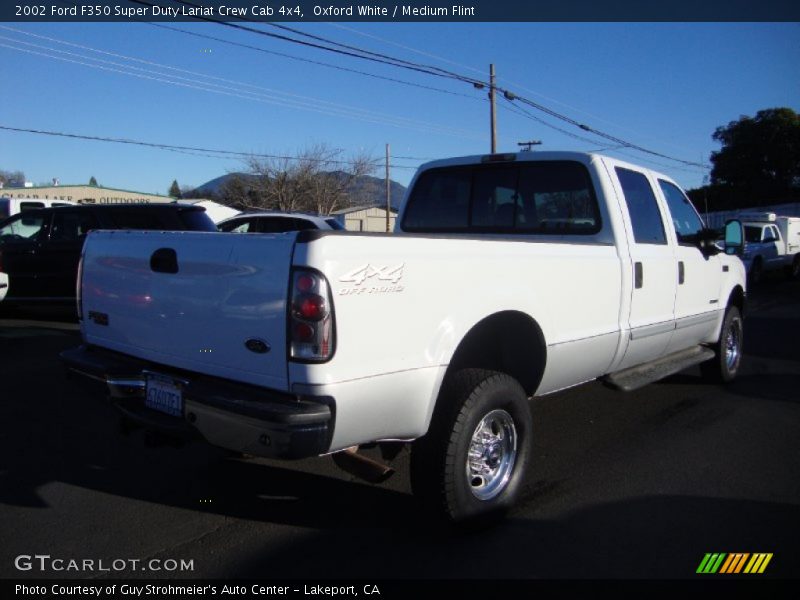 Oxford White / Medium Flint 2002 Ford F350 Super Duty Lariat Crew Cab 4x4