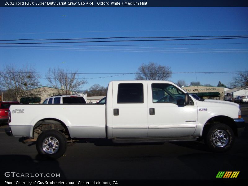 Oxford White / Medium Flint 2002 Ford F350 Super Duty Lariat Crew Cab 4x4