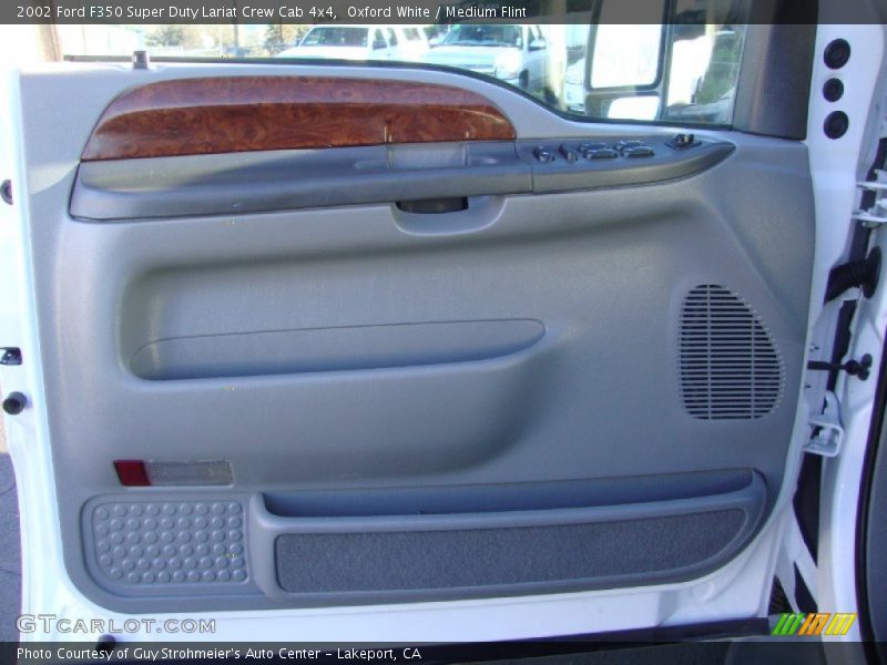 Oxford White / Medium Flint 2002 Ford F350 Super Duty Lariat Crew Cab 4x4