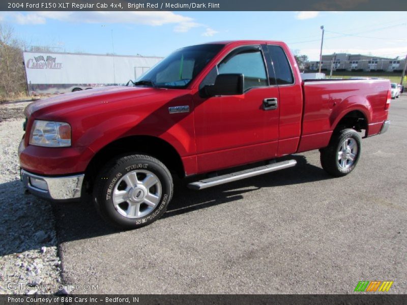 Bright Red / Medium/Dark Flint 2004 Ford F150 XLT Regular Cab 4x4